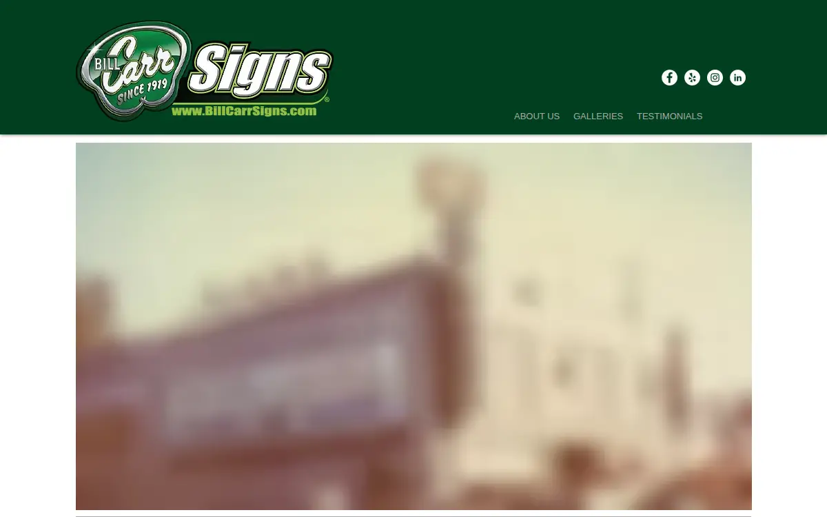 Homepage of Bill Carr Signs INC