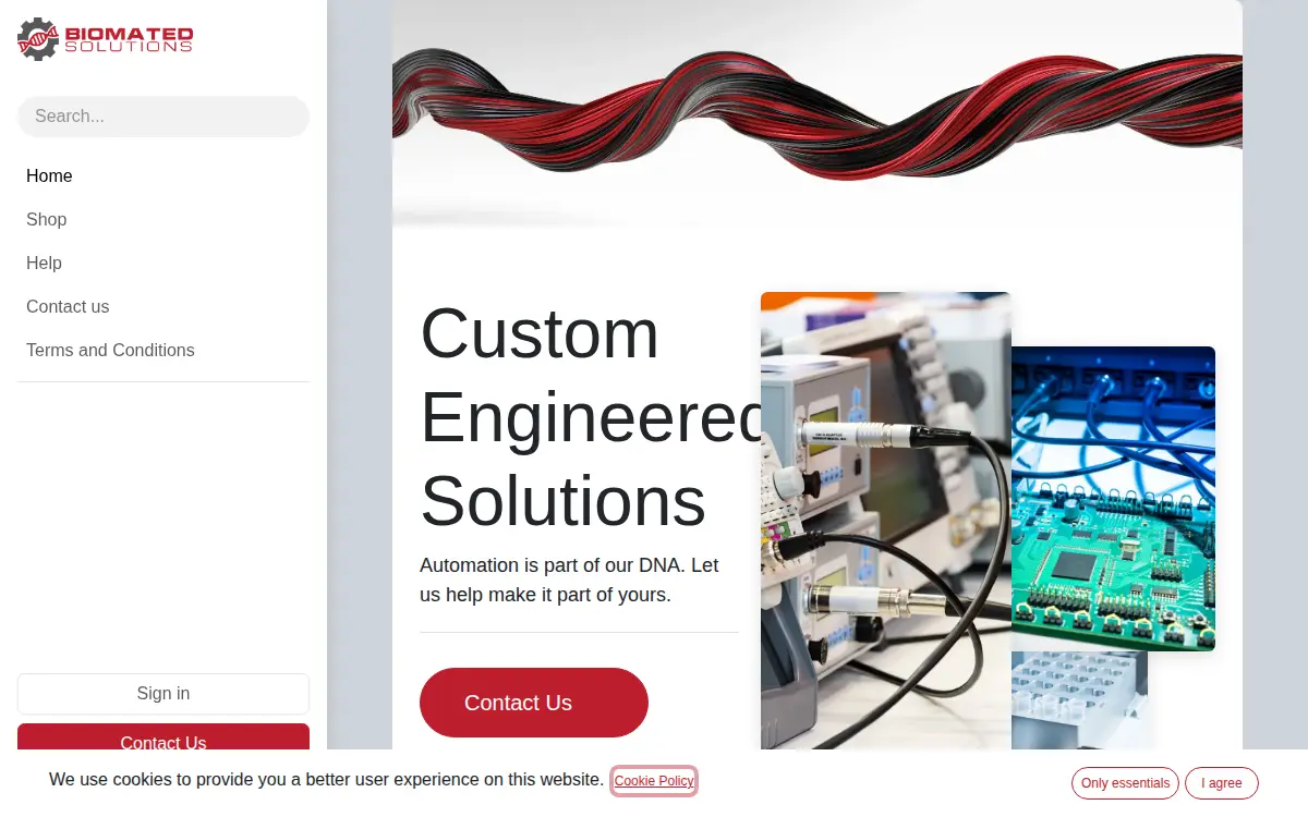 Homepage of Biomated Solutions LLC