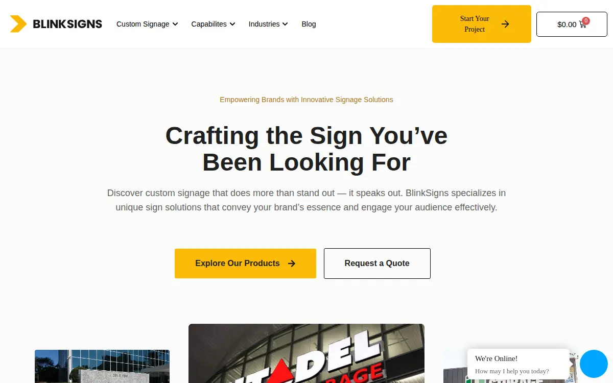 Homepage of Blink Marketing INC
