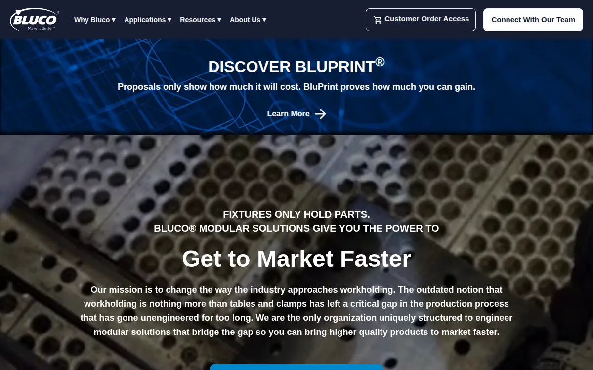Homepage of Bluco CORP