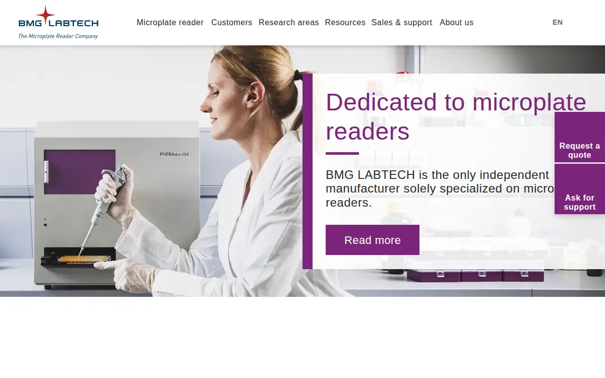 Homepage of Bmg Labtech, INC.