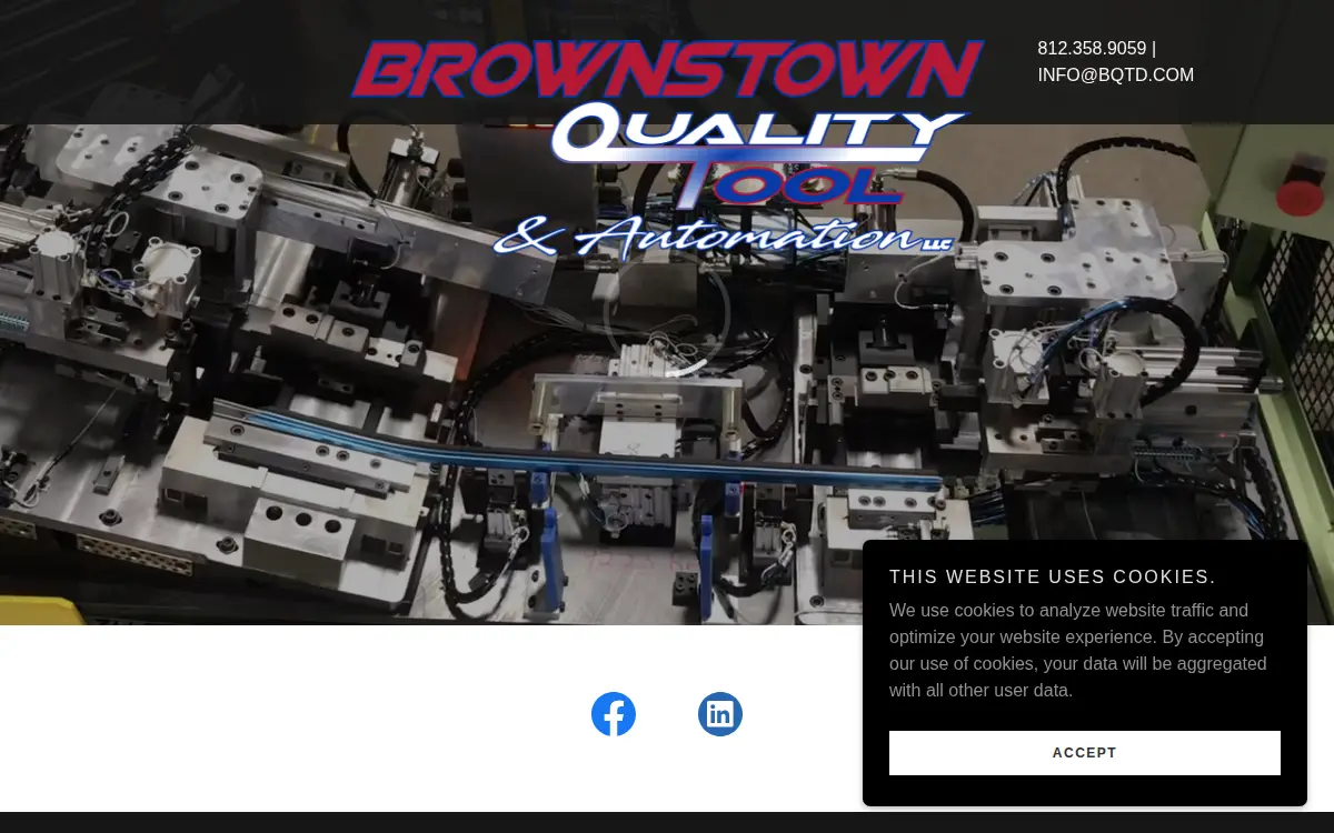 Homepage of Brownstown Quality Tool & Automation LLC