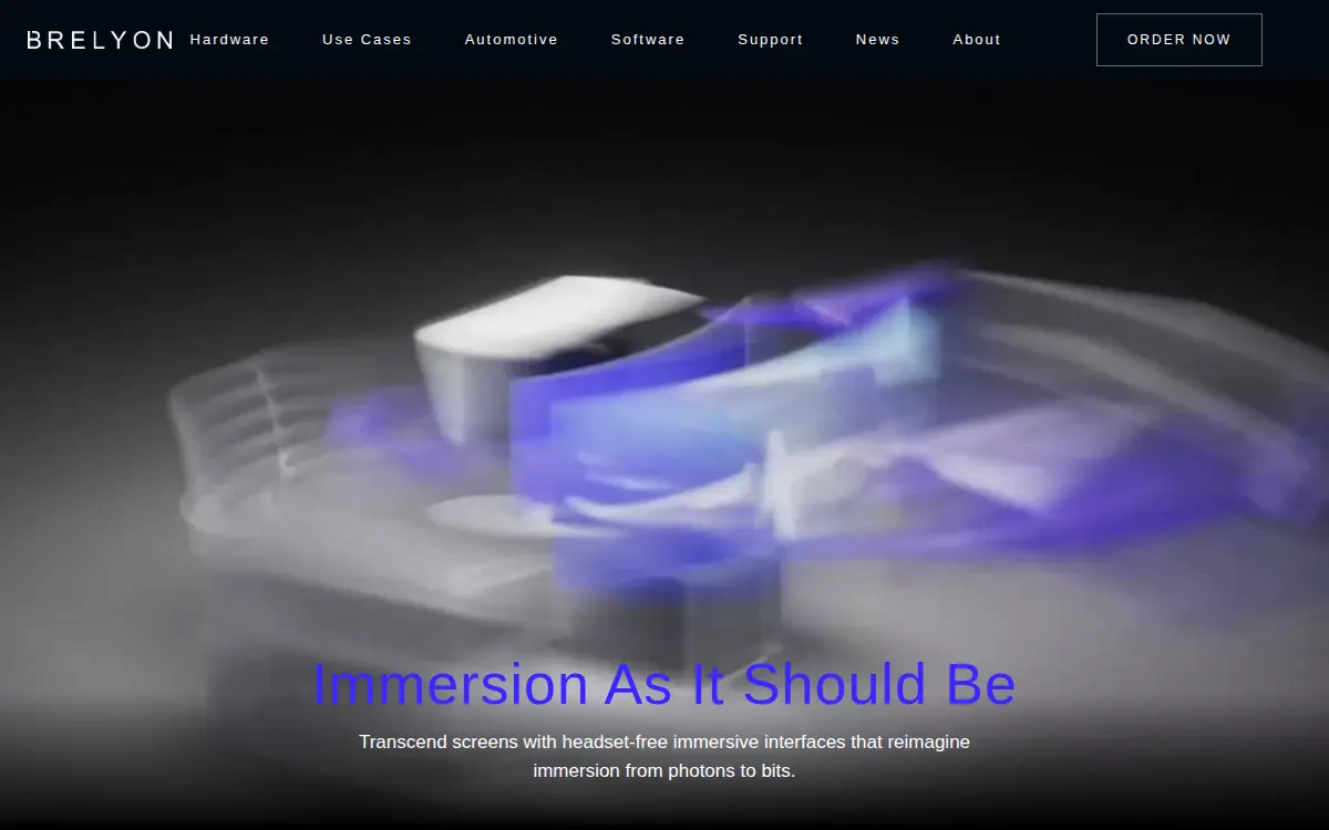Homepage of Brelyon INC.