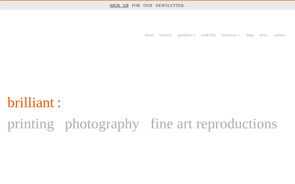 Homepage of Brilliant Studio, INC.