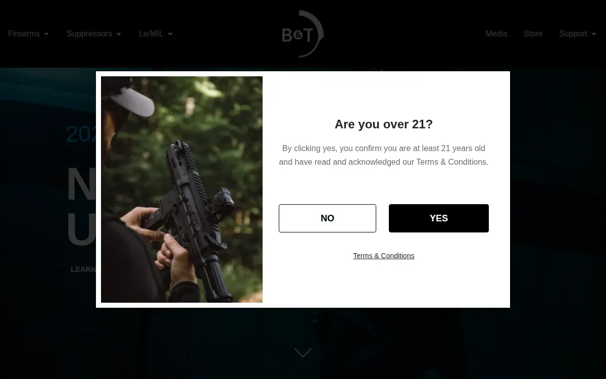 Homepage of B & T USA LLC