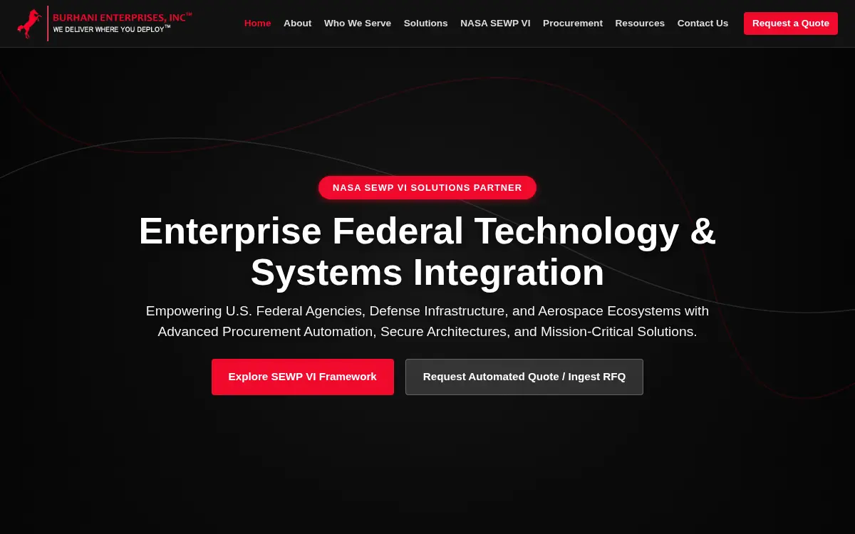 Homepage of Burhani Enterprises INC