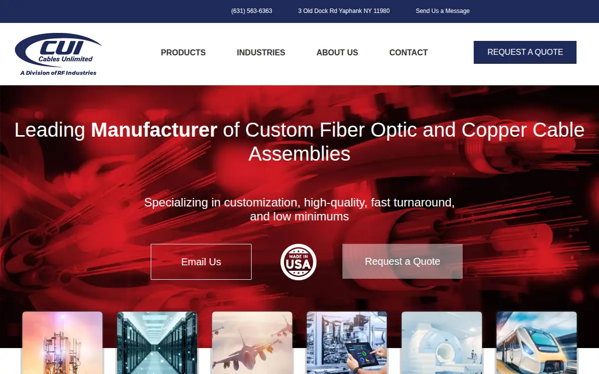 Homepage of Cables Unlimited, INC.