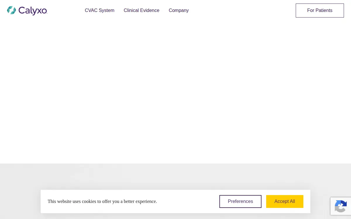 Homepage of Calyxo INC