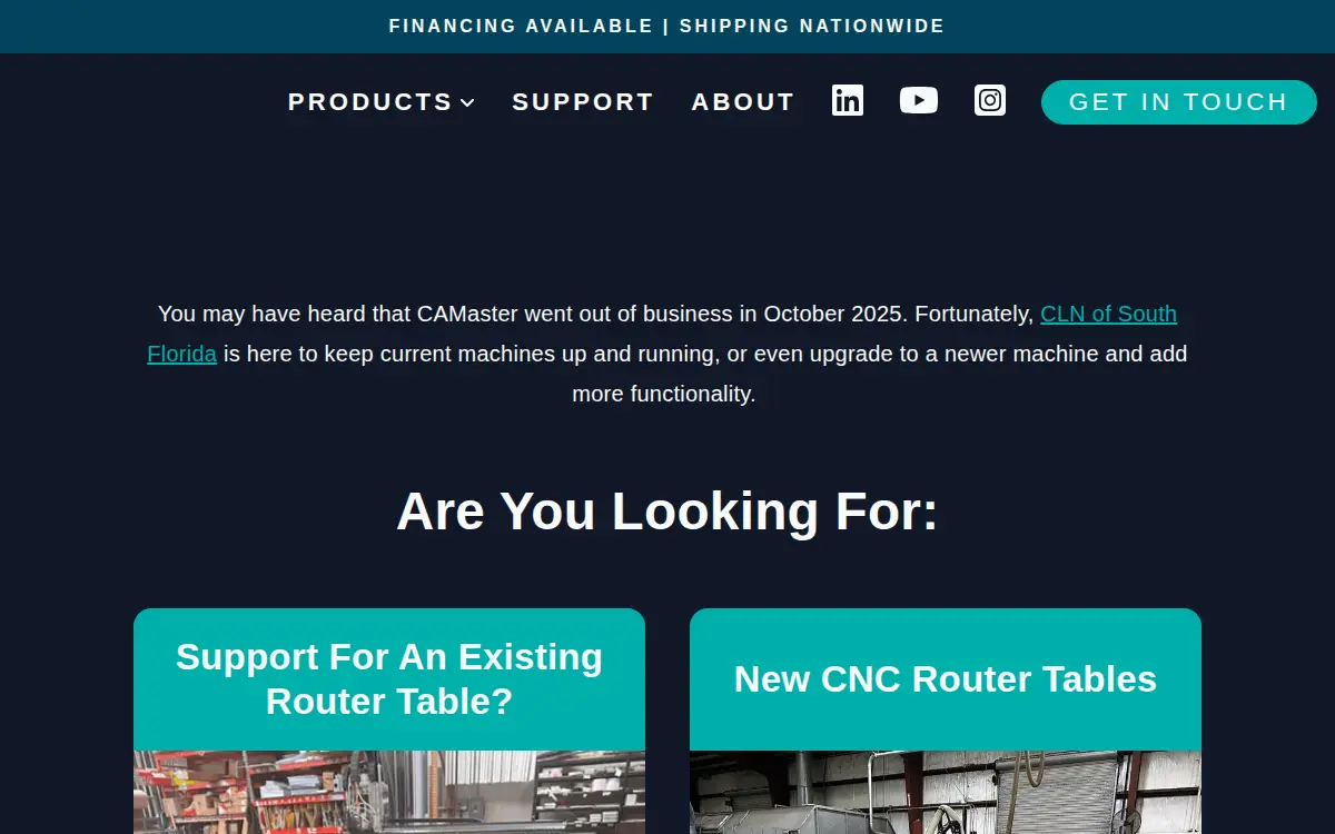 Homepage of Camaster INC