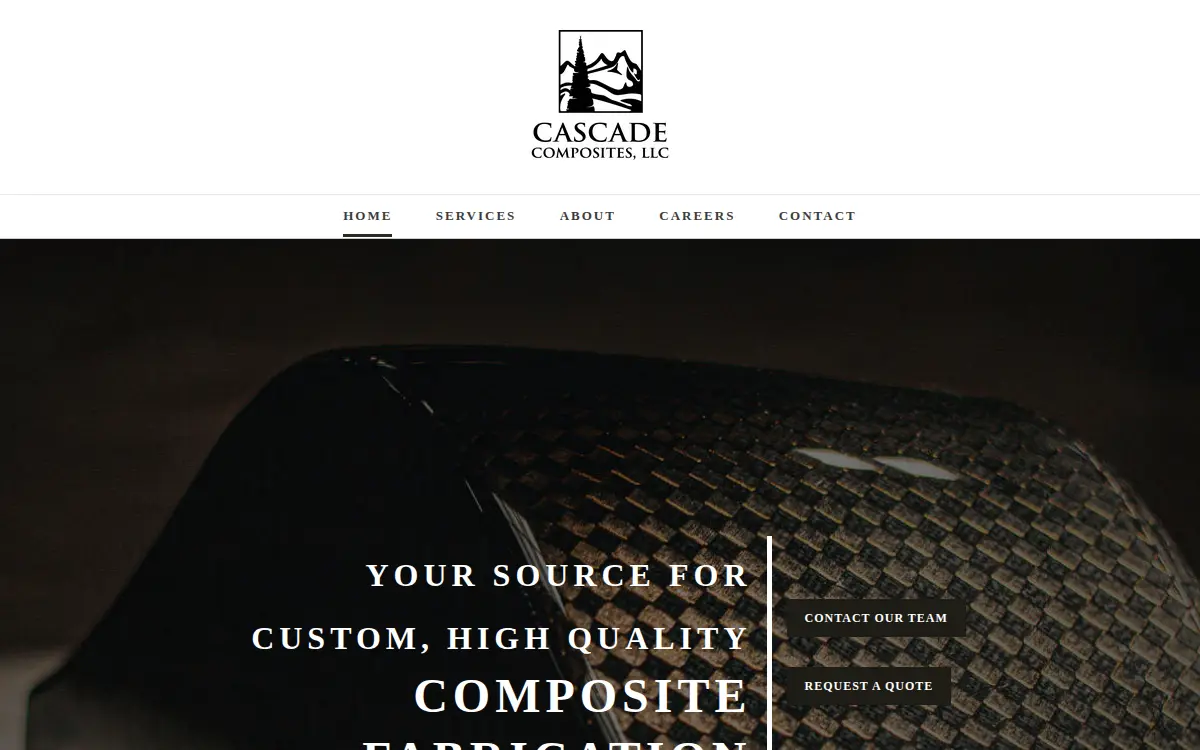 Homepage of Cascade Composites LLC