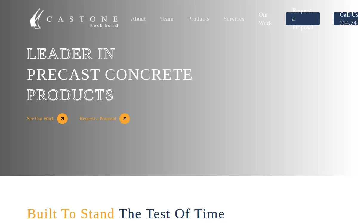 Homepage of Castone Corporation
