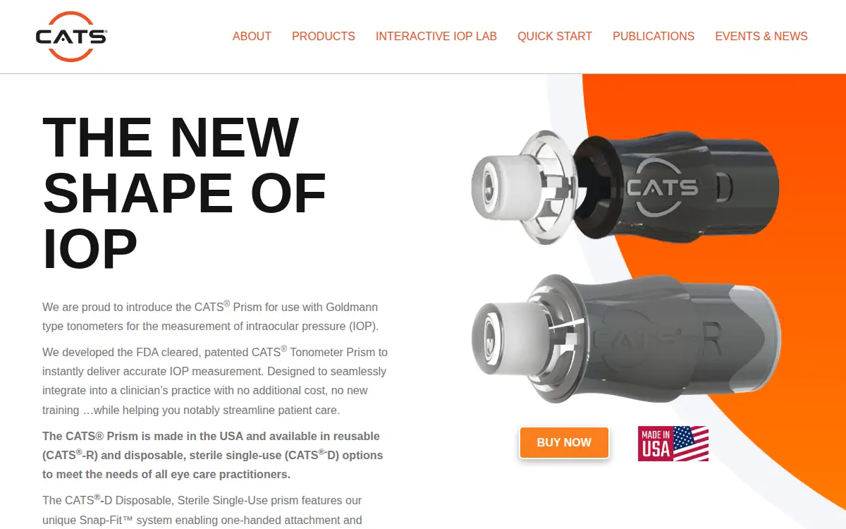 Homepage of Cats Tonometer LLC