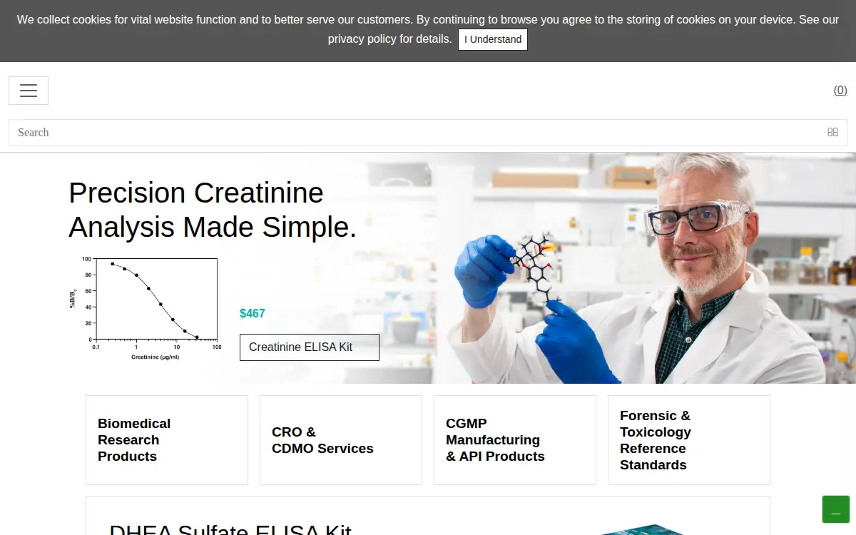 Homepage of Cayman Chemical CO INC