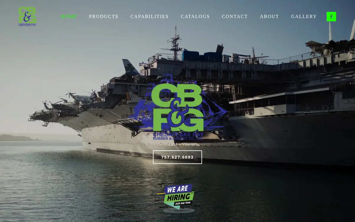 Homepage of Chesapeake Bay Rubber & Gasket CO INC