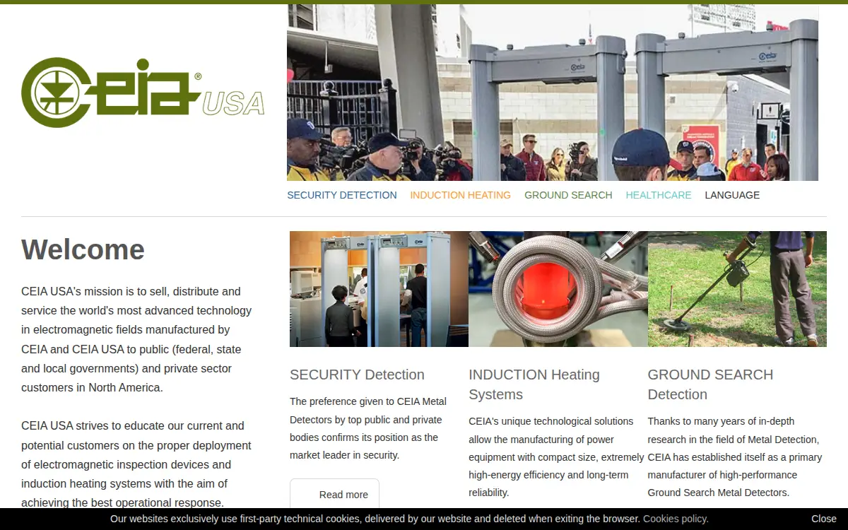 Homepage of Ceia USA LTD