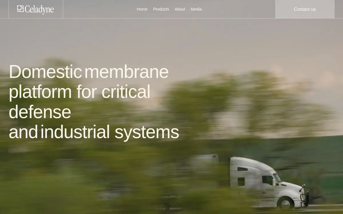 Homepage of Celadyne Technologies, INC.
