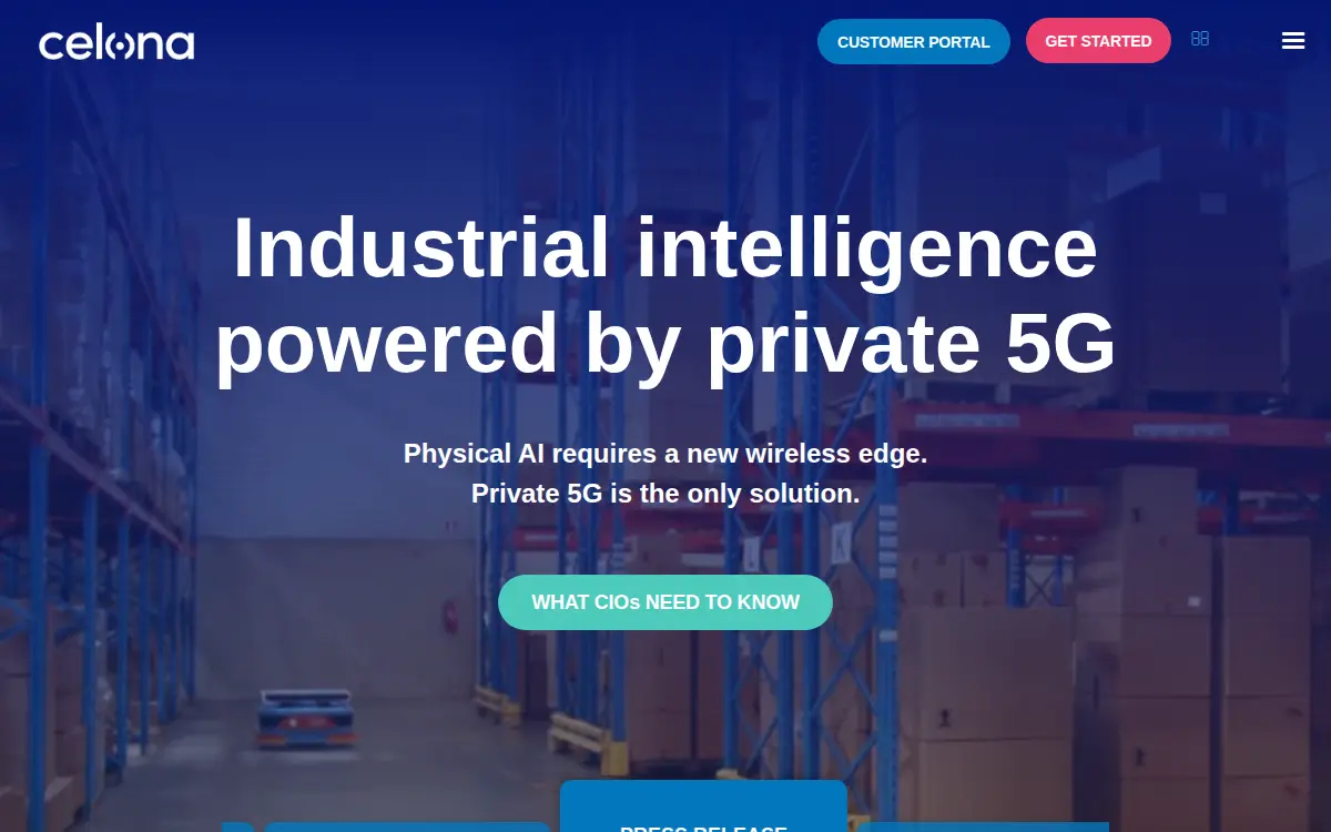 Homepage of Celona, INC.