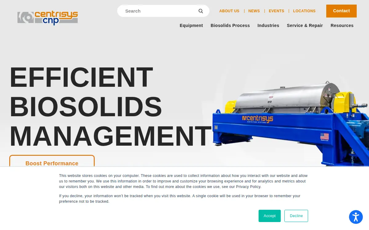 Homepage of Centrifuge-systems LLC