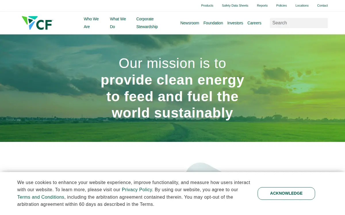 Homepage of Cf Industries Nitrogen LLC