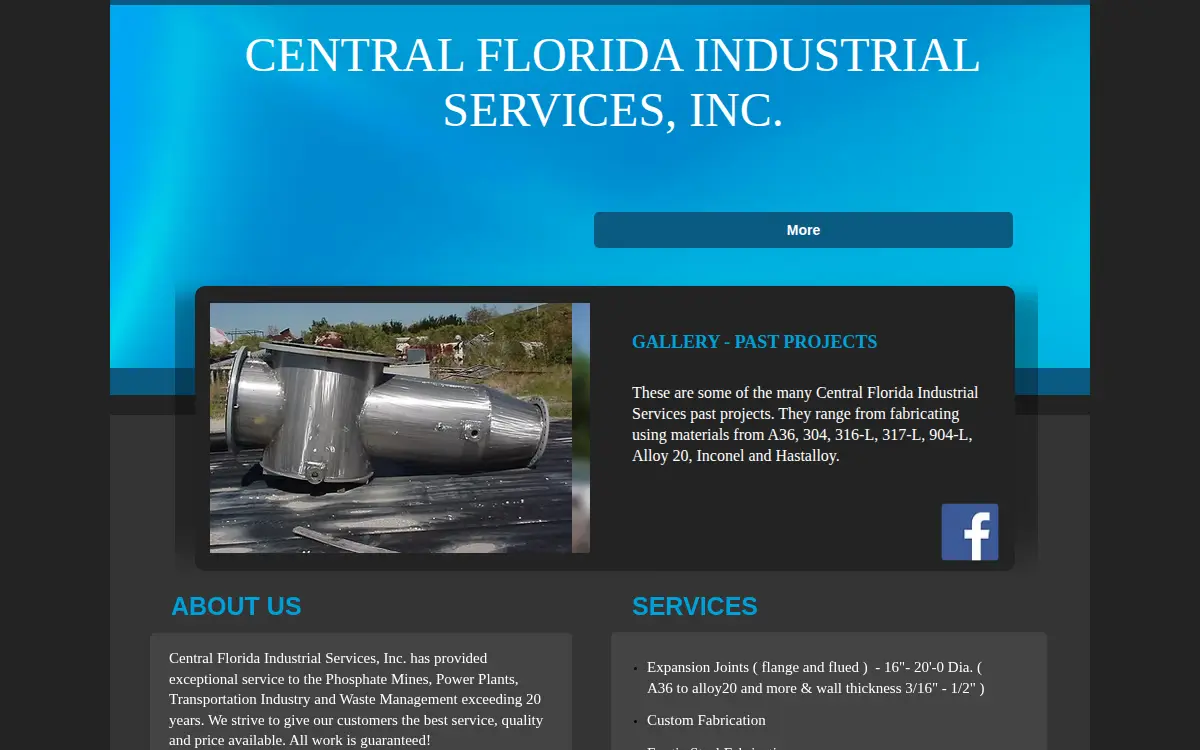 Homepage of Central Florida Industrial Services, INC
