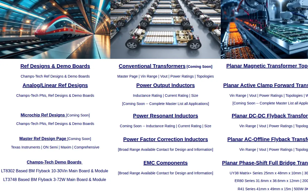Homepage of Champs Technologies LLC