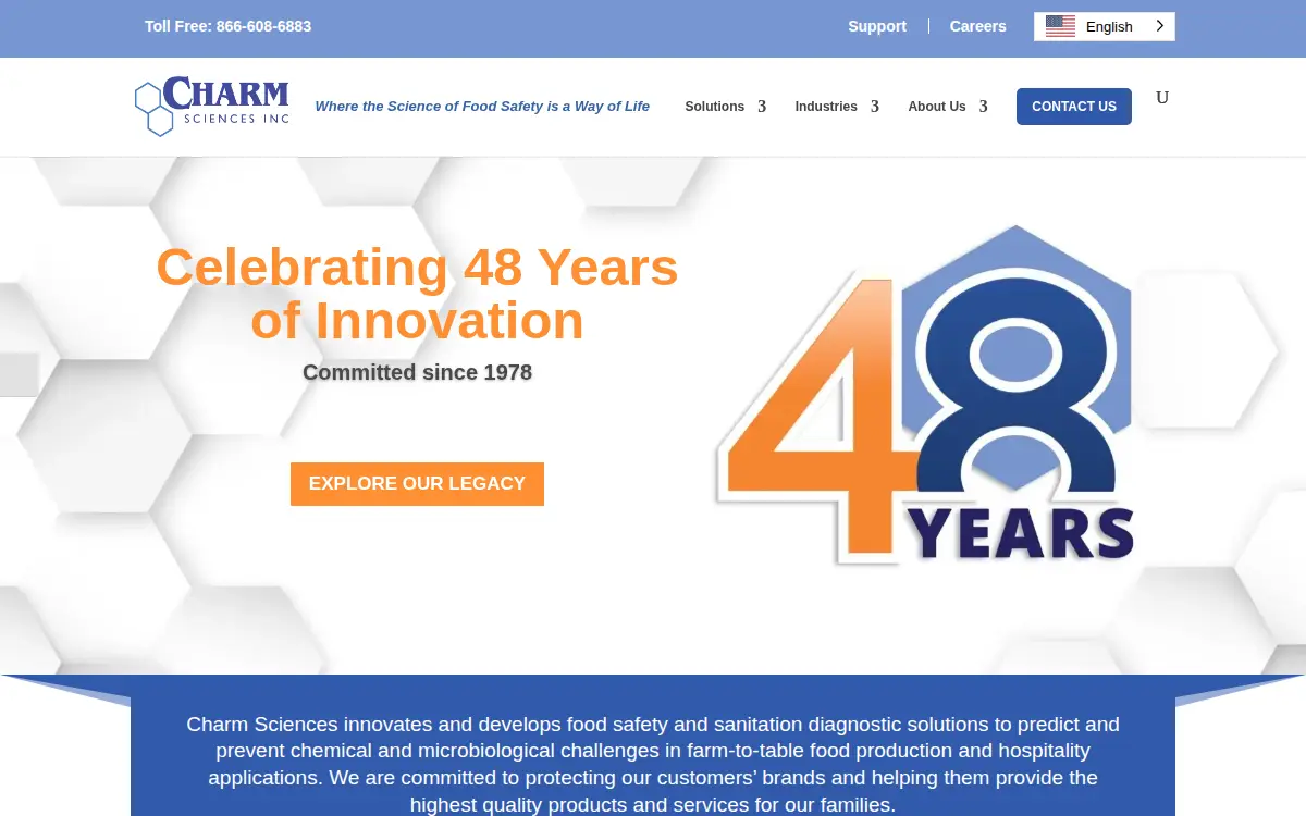 Homepage of Charm Sciences INC