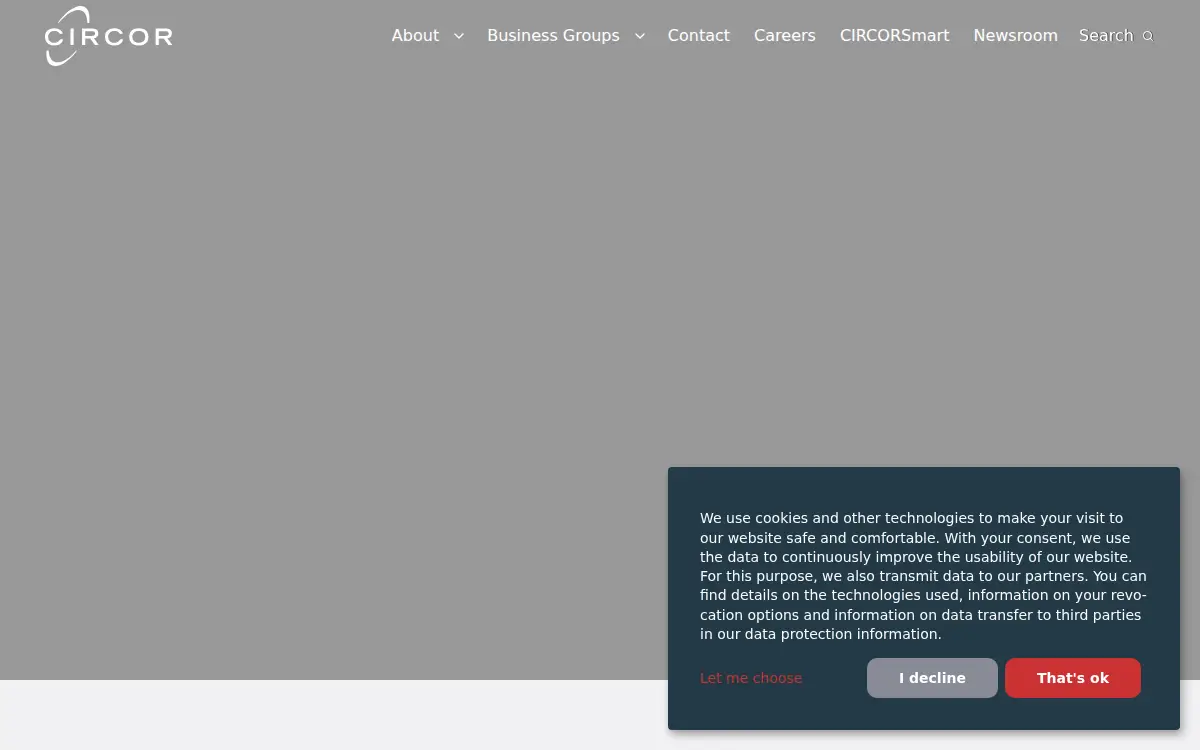 Homepage of Circor Pumps North America LLC