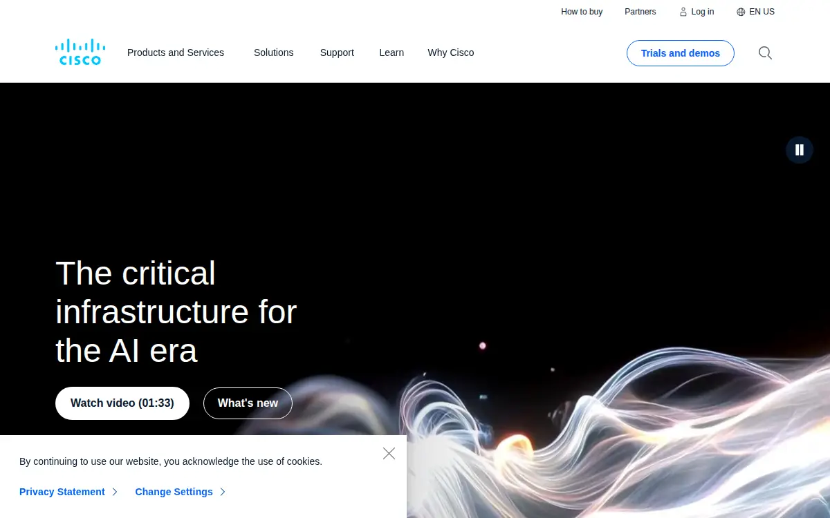 Homepage of Cisco Systems INC