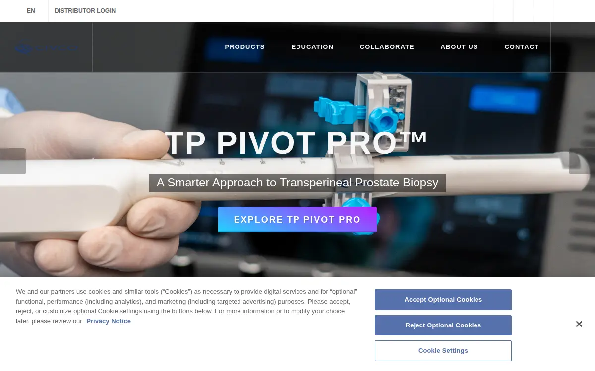 Homepage of Civco Medical Instruments CO INC