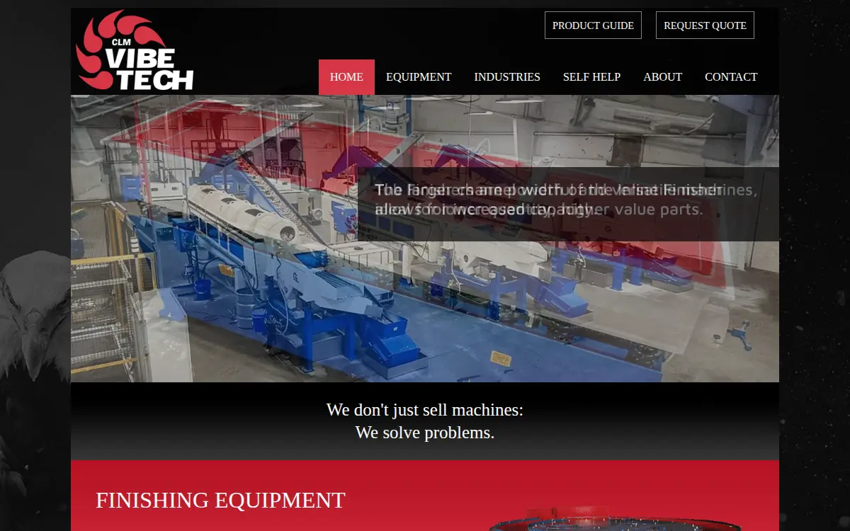 Homepage of Clm Vibetech, INC