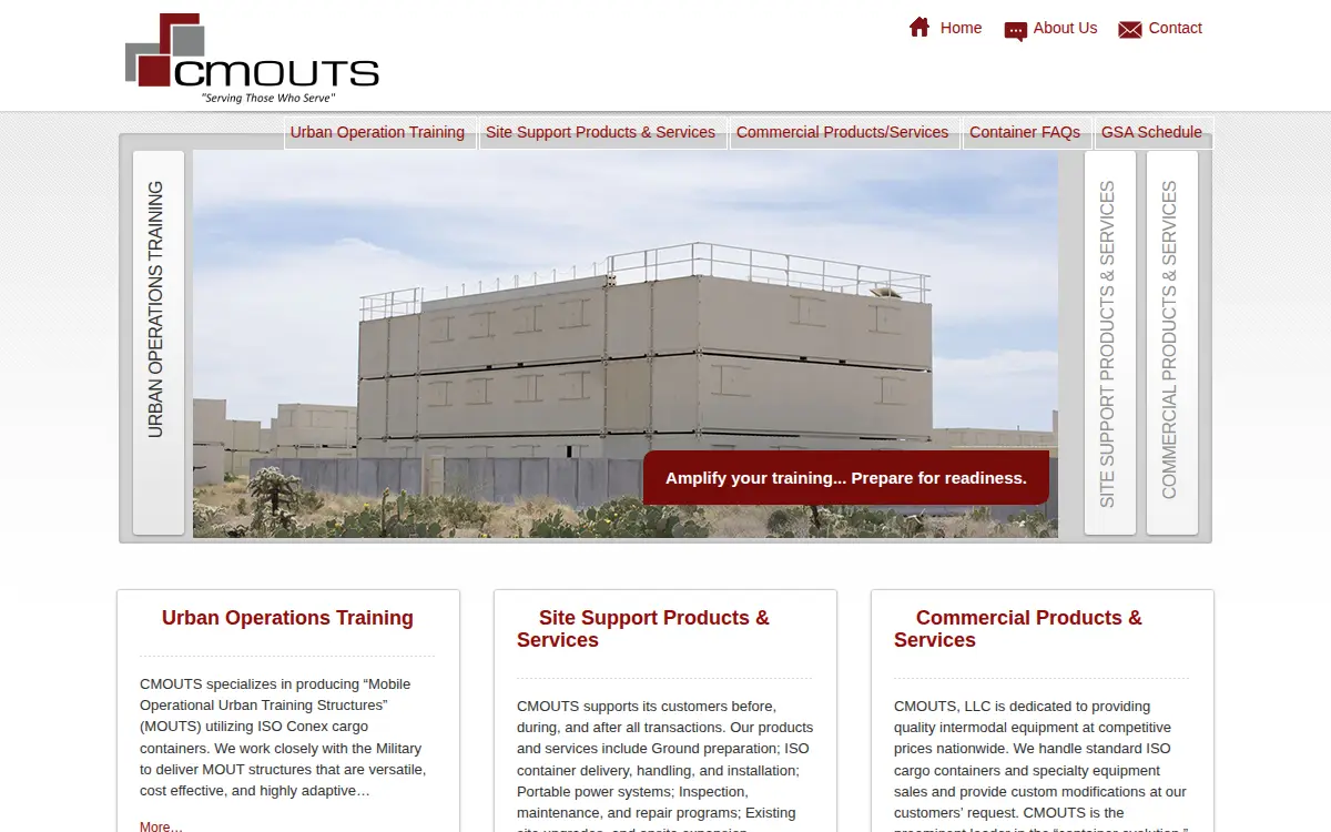 Homepage of Cmouts, LLC