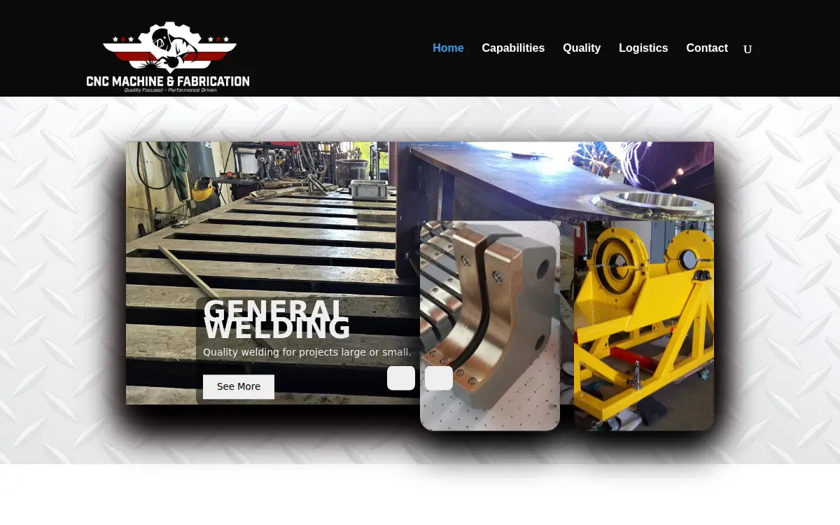 Homepage of Cnc Machine and Fabrication, INC.