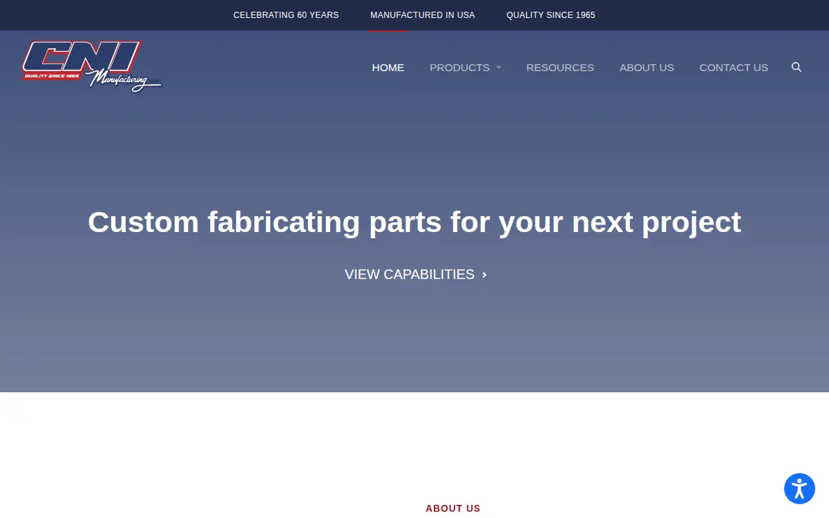 Homepage of Cni Manufacturing, INC