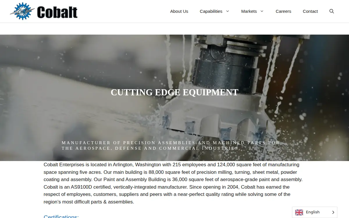 Homepage of Cobalt Enterprises LLC