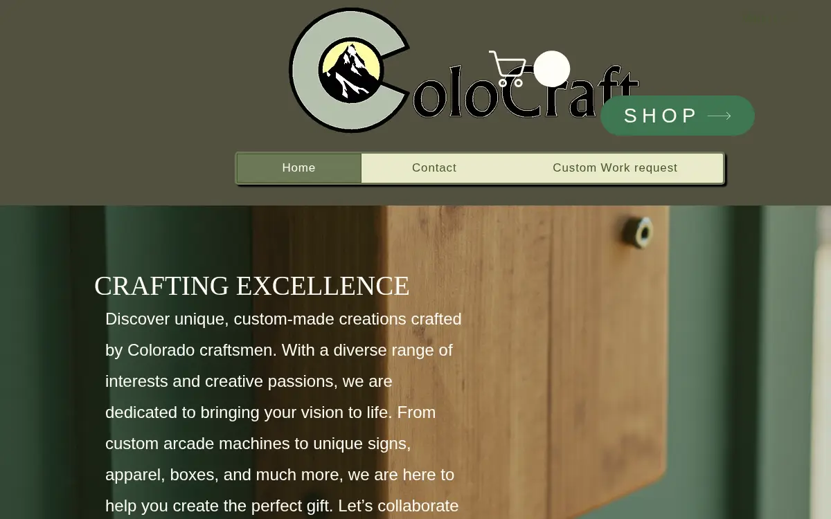 Homepage of Colocraft LLC