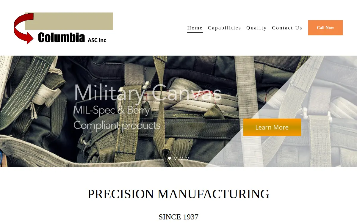 Homepage of Columbia Asc INC