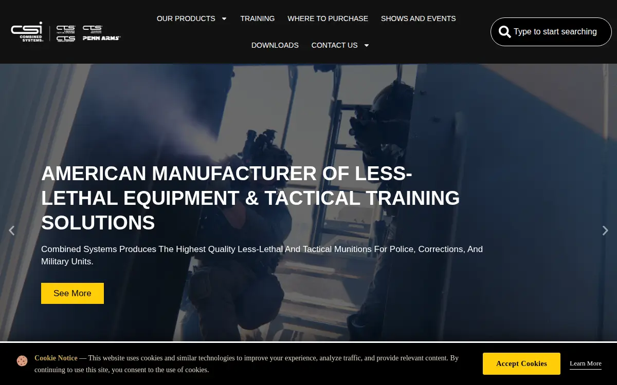 Homepage of Combined Systems INC