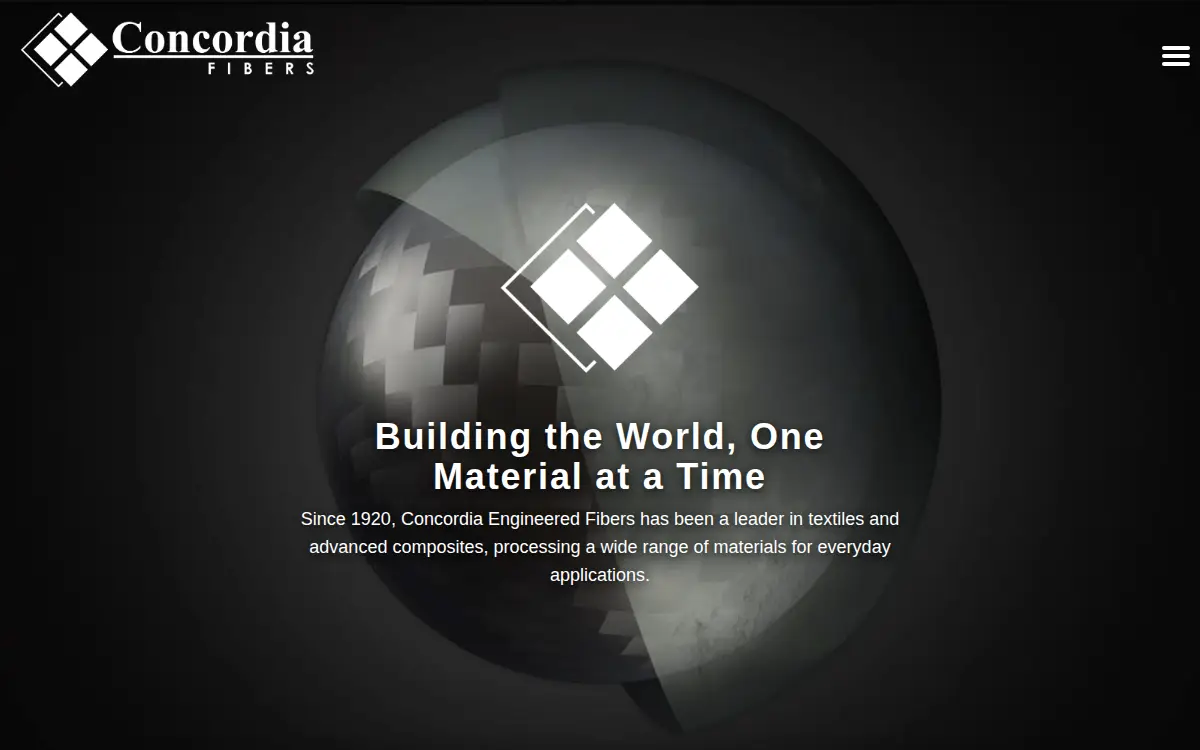 Homepage of Concordia Manufacturing, LLC