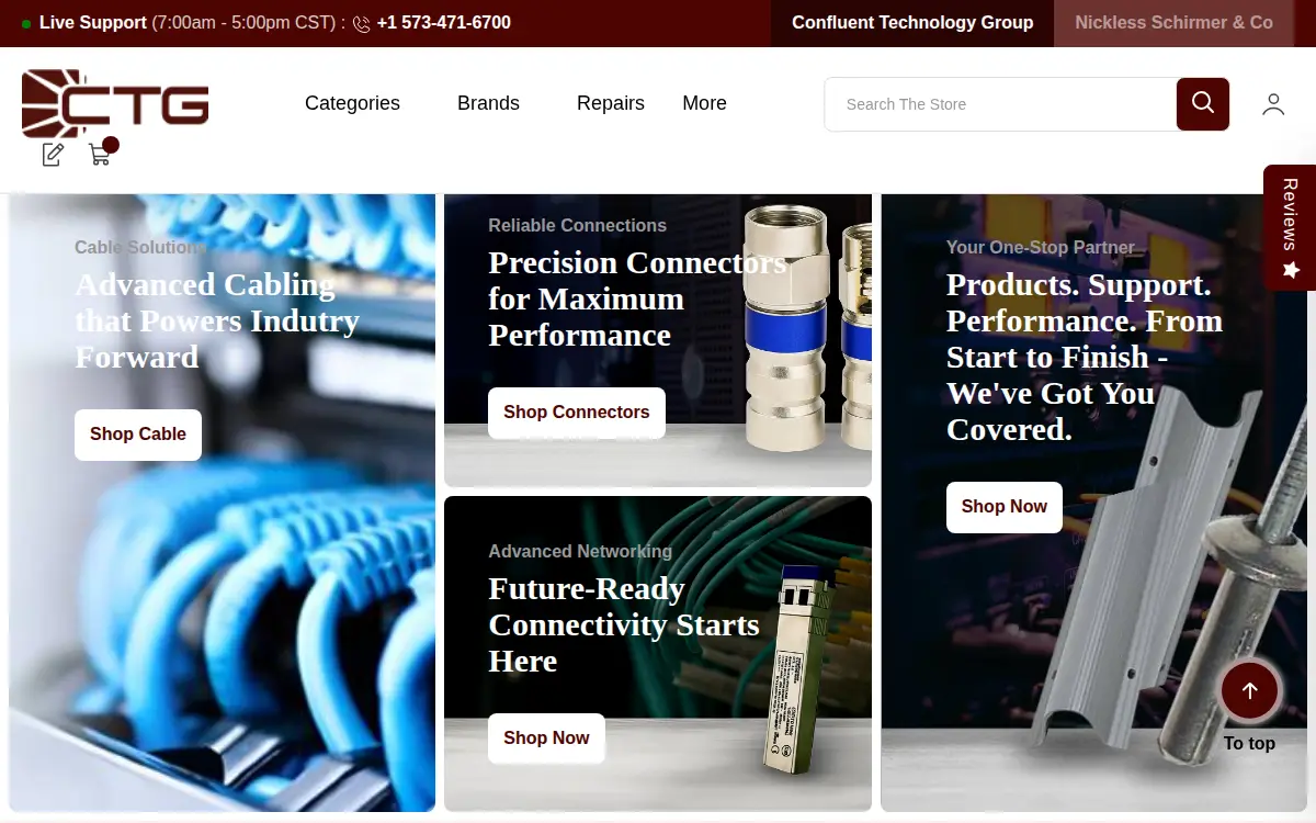 Homepage of Confluent Technology Group, INC.