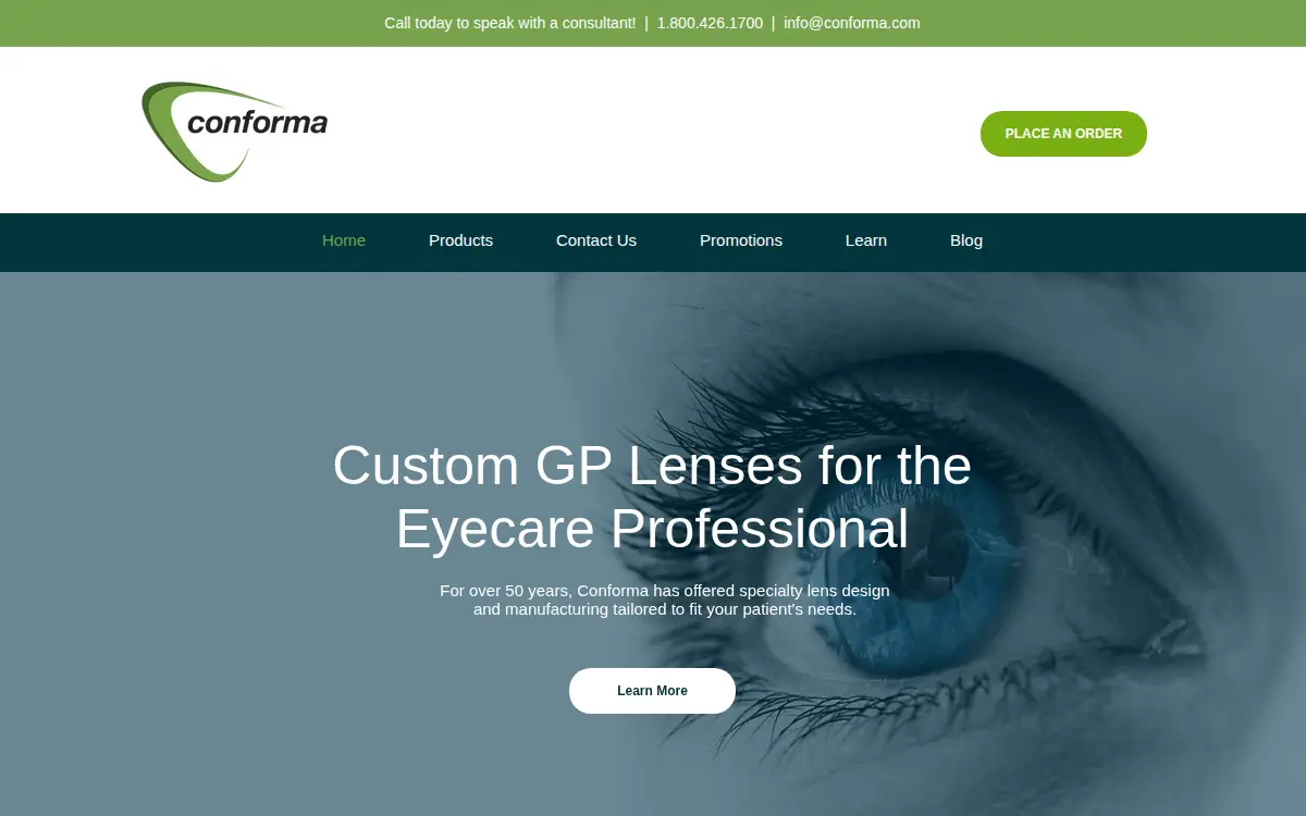 Homepage of Conforma Laboratories, INC.
