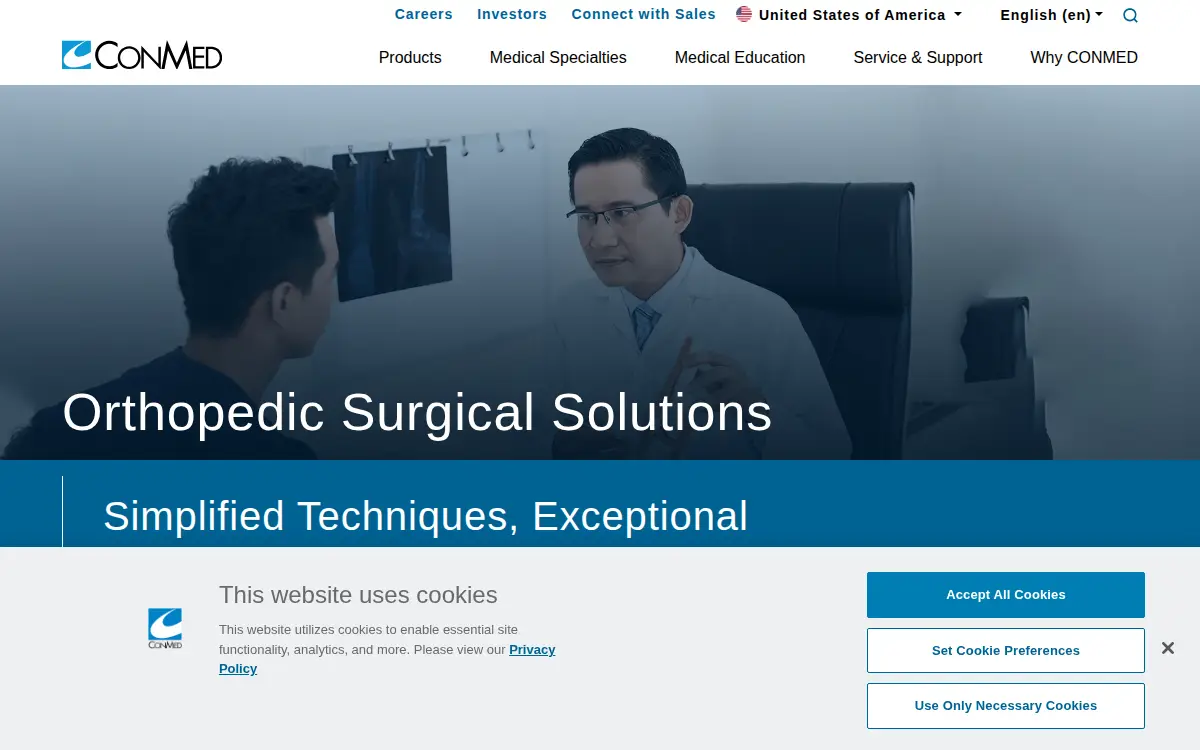 Homepage of Conmed CORP