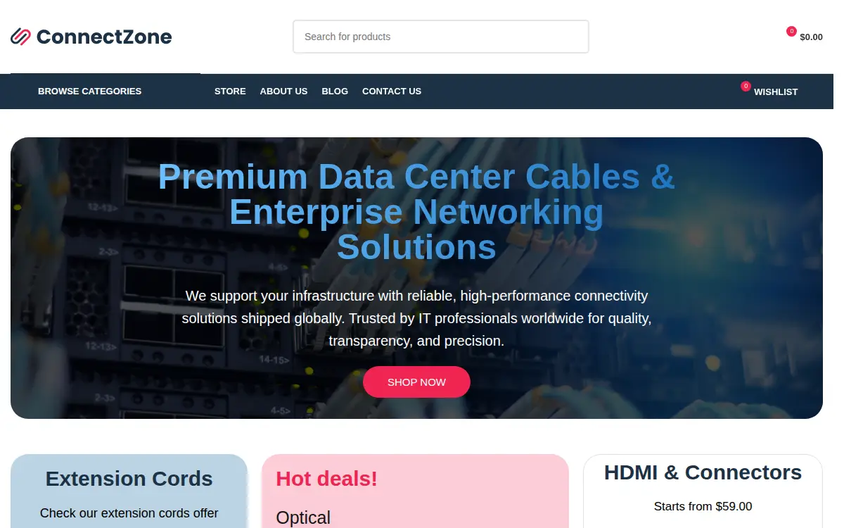 Homepage of Connectzone.com LLC