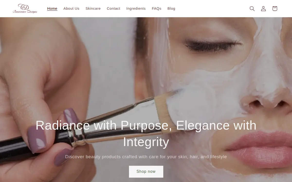 Homepage of Conscience Designs, LLC