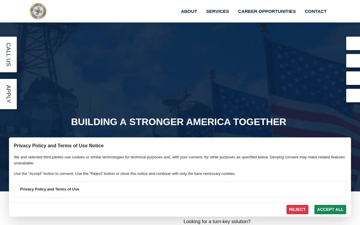 Homepage of Consolidated Marine Systems, LLC