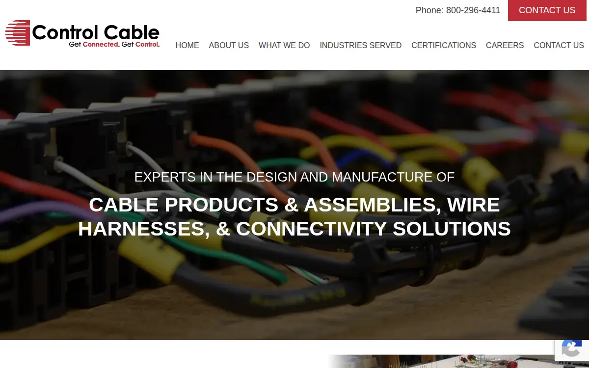Homepage of Control Cable INC