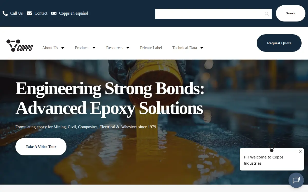 Homepage of Copps Industries INC