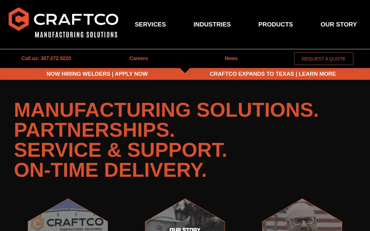 Homepage of Craftco Metals Services Incorporated