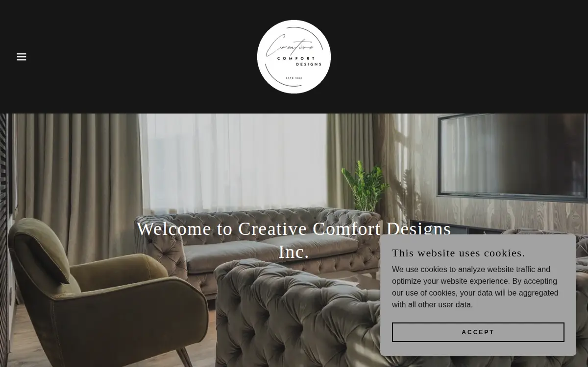 Homepage of Creative Comfort Designs, INC.