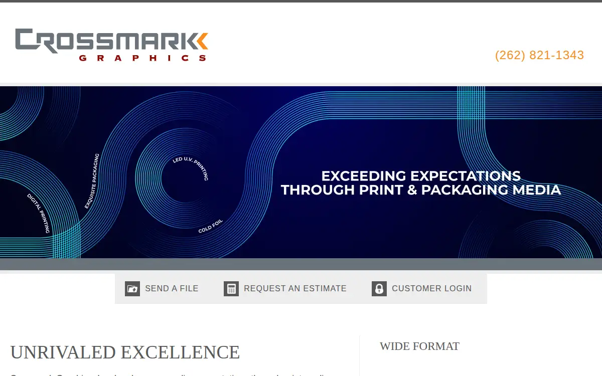 Homepage of Crossmark Graphics, INC.