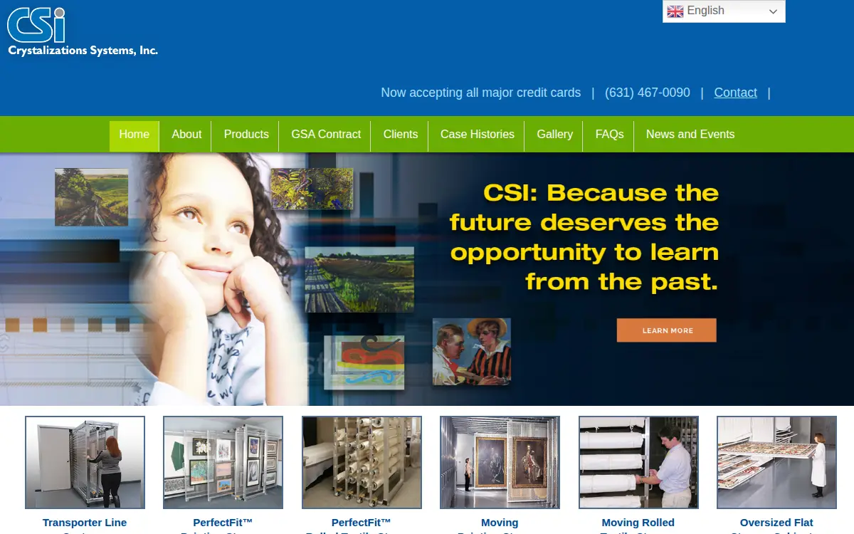 Homepage of Crystalizations Systems INC.
